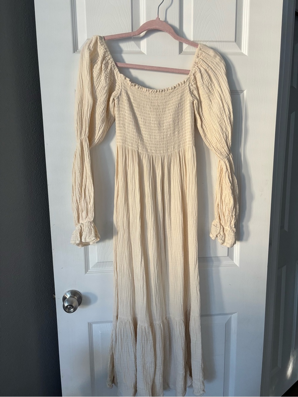 Nothing Fits but Yuki dress size XS Cream maxi dress smocked